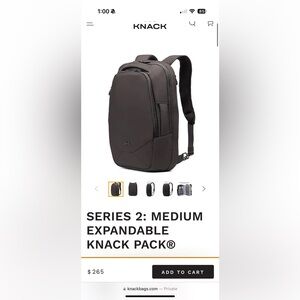 KNACK EXPANDABLE KNACK BAG BOOK SERIES 2 MEDIUM IN BLACK